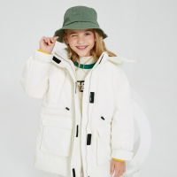 [2件2折价:153]米喜迪mecity童装冬新款女童连帽长款派克休闲保暖羽绒服