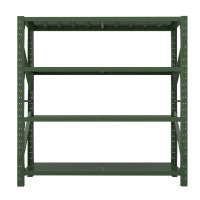 豪利特消防铁锹镐农具摆放架安保装备器材存放架绿色货架存放架中型-主架