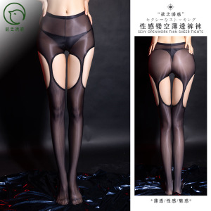 情趣内衣欲之诱惑一件代发新款高弹丝滑性感镂空薄透裤袜情趣女骚