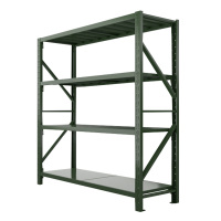 豪利特消防铁锹镐农具摆放架安保装备器材存放架绿色货架存放架重型-主架