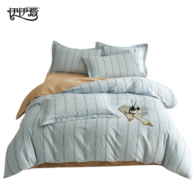 伊伊爱 全棉生态磨毛印花四件套