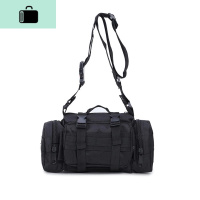 ONEMAX夏季新/日系街头工装机能休闲斜挎包潮男女黑色多功能腰包NEW LAKE 黑色 均码女斜挎包