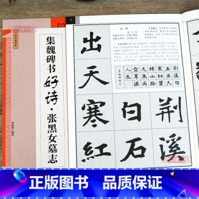 [正版]学海轩 集魏碑书好诗张黑女墓志楷书 鄢建强编著集字古诗创作 诗附译文讲解 魏碑楷书毛笔书法字帖 江西美术出版社