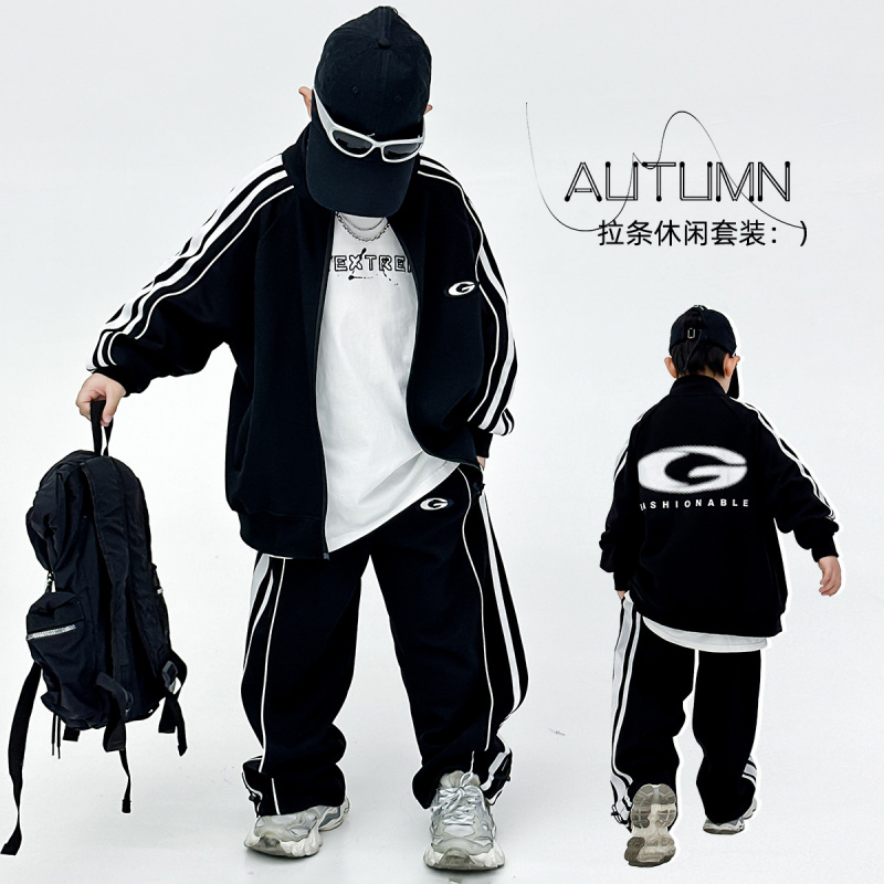 男童春装套装2026新款中大童春季两件套潮酷儿童春秋款帅气运动服