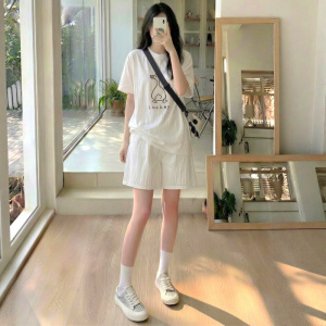 复古天丝牛仔短裤女士2026新款夏季小个子宽松休闲冰丝阔腿五分裤