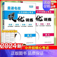 小升初提优训练[语文+数学] 小学升初中 [正版]2024秋版走进名校小升初核心考点文言文提优训练语数全国版适用五六年级