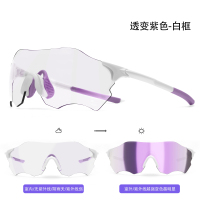柒逸(QIAYUR)感光变色增彩运动眼镜骑行眼镜日夜两用徒步防风户外登山护目镜