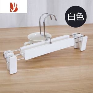 三维工匠强力裤架可伸缩塑料衣架服装店家用扁钩晾衣架塑料防滑裤夹子