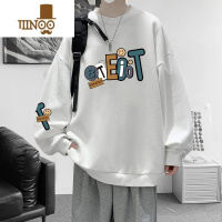 YANXU男士卫衣套头港风宽松休闲外套潮牌无帽圆领长袖t恤打底衫
