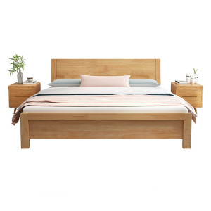 鑫环境 实木床现代简约全实木床1.8米原木家用单人床