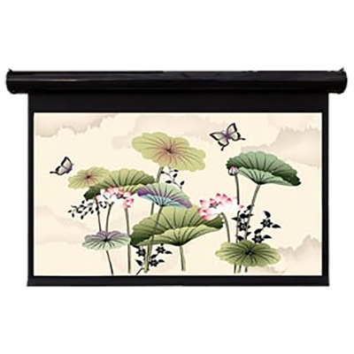经科JK电动遥控不带拉绳拉线投影幕布N4-FI/1t玻纤白幕159寸16:10