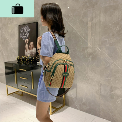 双肩包2020年新款百搭时尚韩版网红女包旅行包书包帆布大容量背包NEW LAKE