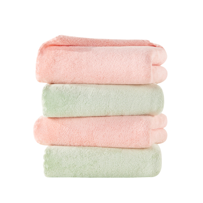 洁玉 清婉珊瑚绒34.5*34.5cm方巾1条 J0027W 绿色