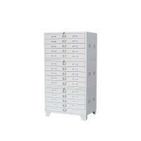 豪利特底图柜工程资料图纸柜0号1号抽屉柜地图柜文件柜菲林柜图纸收纳柜1号三节1000*700*1750灰白色