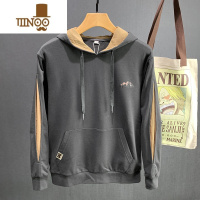 YANXU潮牌秋季灰色卫衣男款大码情侣连帽休闲宽松套头上衣