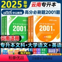 文科[大学语文+英语]高分必刷2001题 [正版]中公云南省专升本复习资料2025必刷2000题历年真题卷高等数学大学语