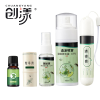 创漾CY1080夏令驱蚊花露水防暑套装5件套(驱蚊液100ml+清凉喷雾100ml+薄荷精油6ml+清凉膏20g+紫草膏