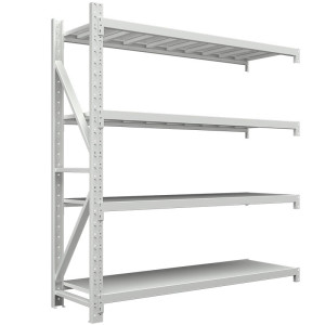 臻远 ZY-HJ-43 仓储货架仓库超市置物家用层架收纳架子 重型1500*600*2000四层副架 灰白色