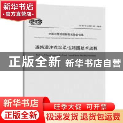 正版 中国工程建设标准化协会标准道路灌注式半柔性路面技术规程:
