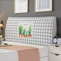 床头套罩 床头罩防尘全包软包床头床靠背罩保护套北欧风格简约 盆栽仙人掌 高度50-65*长度220cm通用款