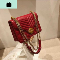 韩版V型纹菱格链条手提包包女包2019新款斜挎包单肩包小方包挎包NEW LAKE女斜挎包