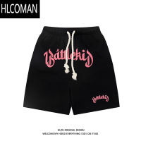 HLCOMAN亿万少年BUFU国潮牌美式潮牌短裤卫裤男女夏季宽松嘻哈运动五分裤