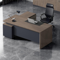 科朔 办公桌老板桌经理桌现代班台经理桌板式班台2米KS-2018EDHR