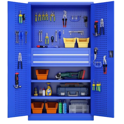 景福达工具柜纯蓝二抽台