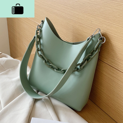 包包女2020韩版新款单肩斜挎手提包时尚简约大容量粗链条水桶包NEW LAKE女士单肩包