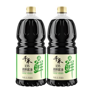 千禾头道特级生抽135高鲜酱油1.8L*2大桶装 纯粮酿造零添加防腐剂