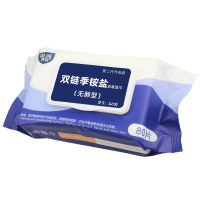 齐洁 SJ130 80片/包 复合双链季铵盐消毒湿巾卫生湿巾 无醇型 超大实惠装(计价单位:包)