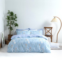 水星家纺磨毛印花四件套(抗菌)甜醉花香125142/203cm×230cm 单位:套