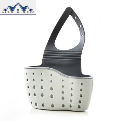 厨房用品水沥水篮沥水架水龙头挂袋水池置物架洗碗海绵收纳挂篮 三维工匠