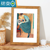 敬平美式复古相框挂墙装裱大尺寸8K开4k木质素描画框12寸16框架A3a4纸 945-木纹色 A4挂摆两用[可放尺寸21