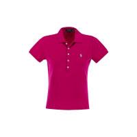 Polo Ralph Lauren女士弹力短袖POLO衫青莲色修身款夏日休闲百搭