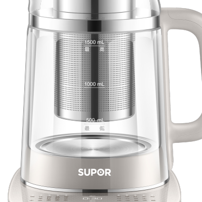 苏泊尔(SUPOR)双层防烫壶体.316L不锈钢材质5段调温24小时预约养生壶SW-15Y20