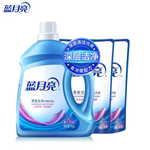 蓝月亮洗衣液深层洁净清新花香家庭组合装多重洁净因子防污渍再附着