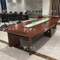 臻远 大型油漆会议桌油漆洽谈桌5.5米