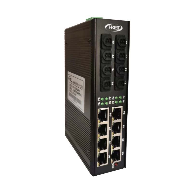 华科亿通 工业级环网型光纤交换机(千兆8SFP光8电)