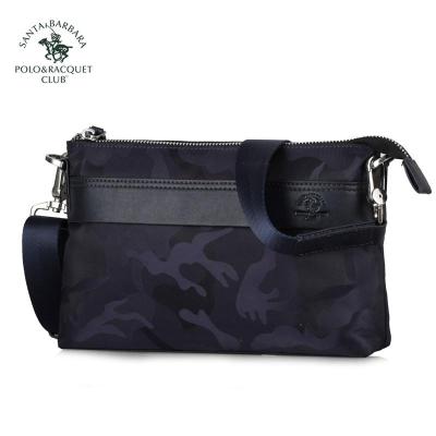 圣大保罗男士手包帆布手拿包休闲单肩斜挎手抓包大容量男包小背包新款正品情人节礼物新年礼物深蓝色