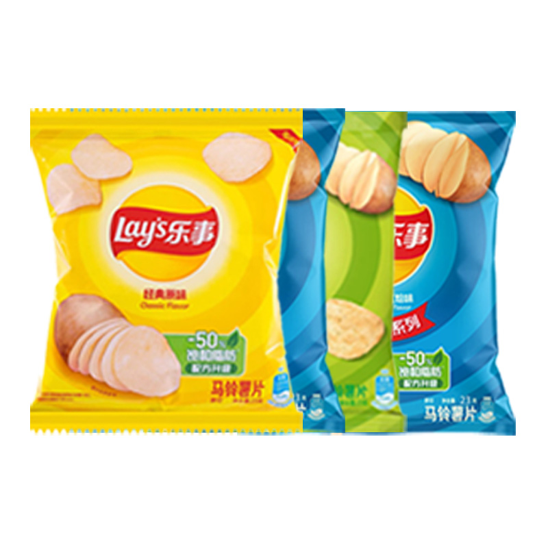 乐事薯片膨化食品办公室休闲零食马铃薯片混合味23g*4包