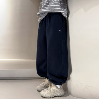 男童加绒运动裤冬季儿童加厚一体绒卫裤新款大童装冬装裤子潮