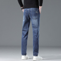 经典简约设计男士商务牛仔裤百搭显高显瘦弹力修身直筒版型休闲裤