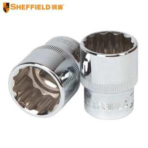 钢盾(SHEFFIELD) S012008 12.5mm系列公制12角标准套筒8mm[家用]