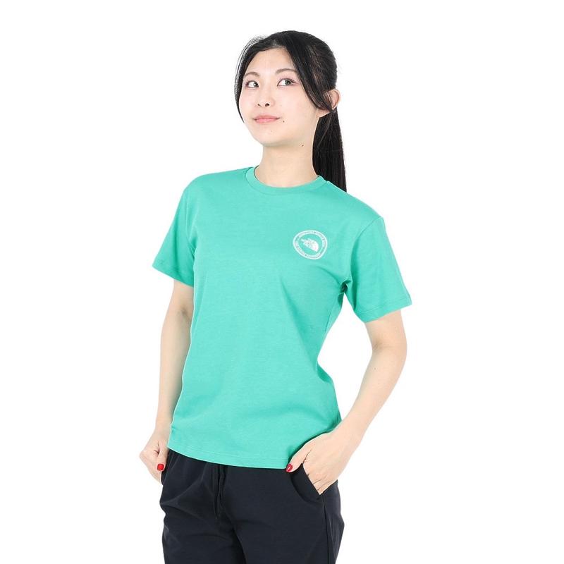 女士短袖运动T恤棉涤纶拼接简约LOGO款户外休闲百搭潮牌