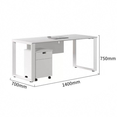 1400*700*750单人位办公桌椅组合