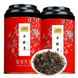 痴福 金骏眉茶叶头春红茶武夷山桐木金俊眉散罐礼盒装250g蜜香型 锦绣芳华小红 默认克重