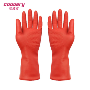 酷博睿(coobery) 8571洗衣洗碗手套 家务橡胶手套 清洁手套 乳胶橡胶手套 牛筋款(45款 红色乳胶手套) 大