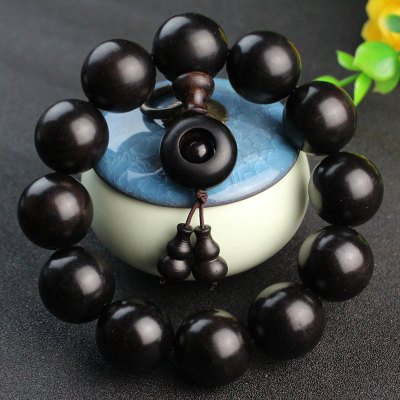 天然黑檀手串檀香乌木佛珠手链黑黄檀紫光檀男女饰品一件代发送女朋友老婆情人节七夕生日礼物
