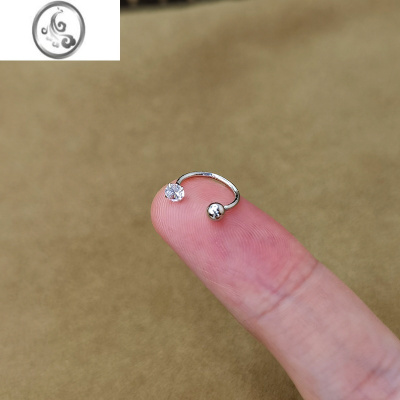 JiMi925银银女耳骨钉2022新款潮拧螺丝养耳洞睡觉不用摘耳圈耳环耳饰